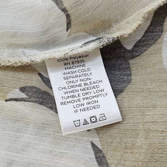 Susan Graver Sheer Open Front Lightweight Vest Large Abstract Circle Chic Artsy - Picture 10 of 12